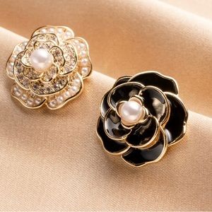 Asymmetrical Camellia Studs